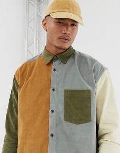 Вельветовая oversize-рубашка ASOS DESIGN-Мульти