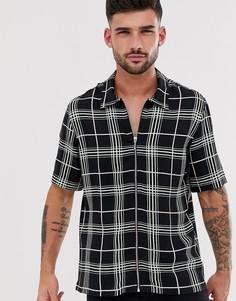 Рубашка в клетку River Island-Черный