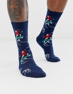 Носки с принтом ASOS DESIGN-Мульти