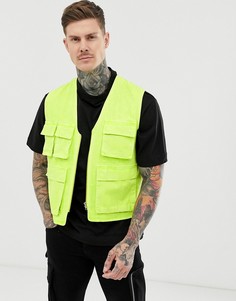 Неоново-зеленый жилет ASOS DESIGN