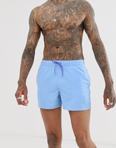 Голубые шорты для плавания ASOS DESIGN-Синий