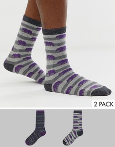 2 пары фиолетовых носков Totes-Фиолетовый