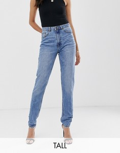 Выбеленные джинсы в винтажном стиле с завышенной талией Vero Moda Tall-Синий