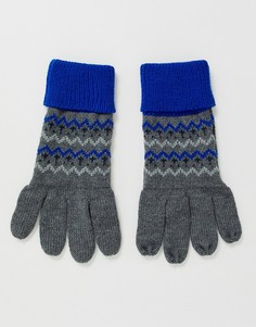 Синие перчатки с традиционным узором Фэйр-Айл Boardmans-Синий
