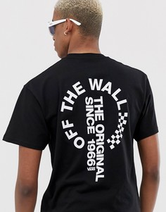 Черная футболка с принтом на спине Vans Distort-Черный