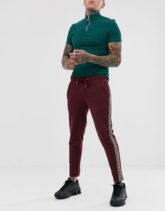 Укороченные джоггеры скинни с кантом ASOS DESIGN-Красный