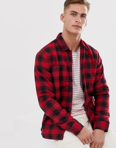 Красная рубашка навыпуск в клетку Selected Homme-Красный