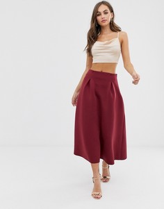 Юбка миди со складками ASOS DESIGN-Мульти