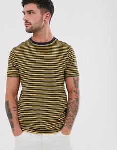 Темно-синяя футболка в полоску Farah Reeth-Темно-синий