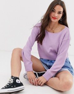 Джемпер крупной вязки ASOS DESIGN-Фиолетовый