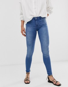 Классические джинсы скинни с моделирующим эффектом Only Allan-Синий