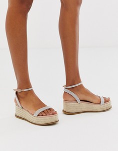 Бежевые сандалии на плоской платформе ASOS DESIGN Tavi-Бежевый