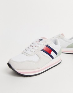Кроссовки с логотипом-флагом в стиле ретро Tommy Jeans-Белый
