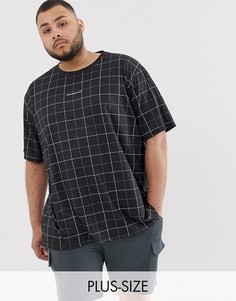 Oversize-футболка в клетку Good For Nothing-Черный