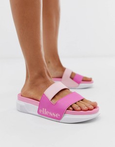 Розовые массивные шлепанцы с двумя ремешками Ellesse - Salza-Розовый