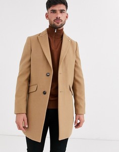 Пальто верблюжьего цвета Burton Menswear-Светло-коричневый