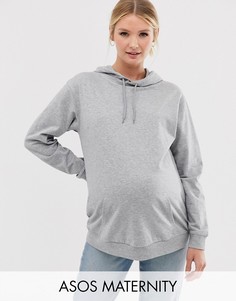 Худи серого цвета ASOS DESIGN Maternity-Серый