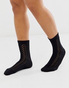 Носки с отделкой ASOS DESIGN-Черный