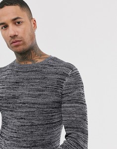 Вязаный джемпер с эффектом металлик ASOS DESIGN-Серебряный