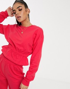 Домашний свитшот с отделкой на талии ASOS DESIGN-Красный
