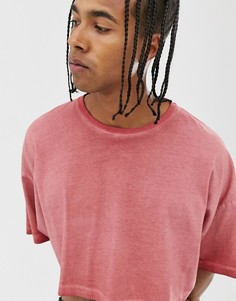 Красная укороченная oversize-футболка ASOS DESIGN-Красный