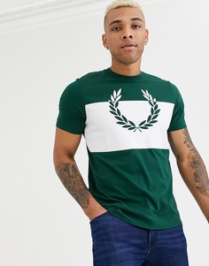 Зеленая футболка с принтом Fred Perry-Зеленый