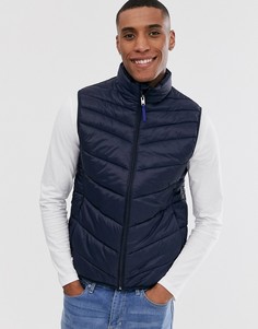 Жилет в стиле милитари Selected Homme-Синий