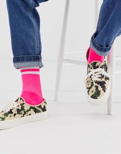 Неоново-розовые спортивные носки с полосами ASOS DESIGN-Мульти