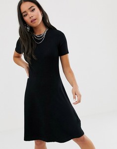 Трикотажное платье с короткими рукавами Noisy May-Черный