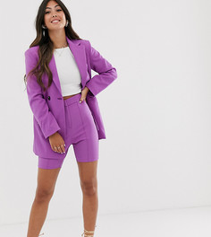 Сиреневые облегающие шорты ASOS DESIGN Petite-Фиолетовый