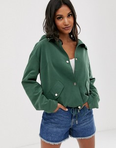 Короткая куртка с капюшоном Vila-Зеленый