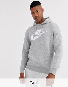Худи серого цвета Nike Tall - Club-Серый
