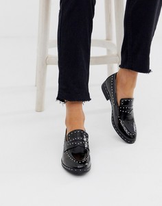 Черные лоферы с заклепками Glamorous-Черный