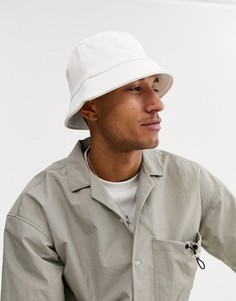 Белая панама из искусственной кожи ASOS DESIGN-Белый