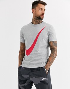 Серая футболка с логотипом Nike-Серый