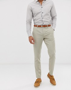 Светло-бежевые фактурные брюки зауженного кроя ASOS DESIGN - wedding-Светло-бежевый