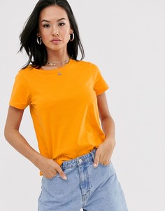 Оранжевая футболка из органического хлопка с круглым вырезом ASOS DESIGN-Оранжевый