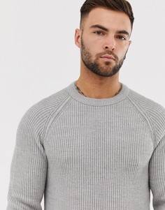 Серый трикотажный джемпер с круглым вырезом Jack & Jones Originals