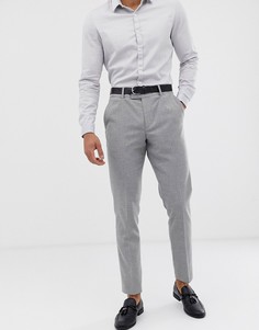 Серые фактурные брюки зауженного кроя ASOS DESIGN - wedding-Серый