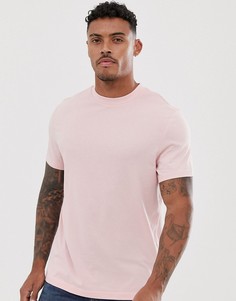 Розовая футболка из органического хлопка с круглым вырезом ASOS DESIGN-Розовый