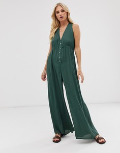 Комбинезон на пуговицах Vero Moda-Зеленый