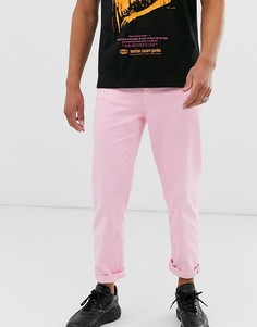 Розовые джинсы с завышенной талией ASOS DESIGN-Розовый
