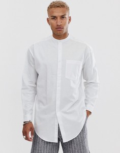 Белая длинная oversize-рубашка ASOS DESIGN-Белый