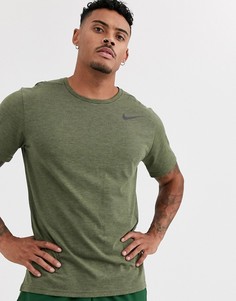 Футболка цвета хаки Nike Training pro HyperDry-Зеленый