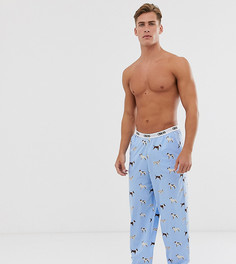 Пижамные брюки для дома с принтом собак ASOS DESIGN-Белый