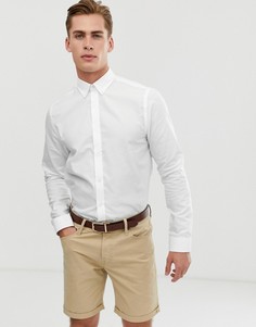 Саржевая рубашка из ткани добби Ben Sherman-Белый