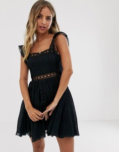 Платье мини Free People Verona-Черный