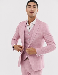 Розовый приталенный пиджак ASOS DESIGN