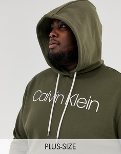 Худи темно-зеленого цвета с логотипом Calvin Klein эксклюзивно для ASOS-Зеленый