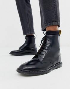 Черные ботинки с 8 парами люверсов Dr Martens Winchester-Черный